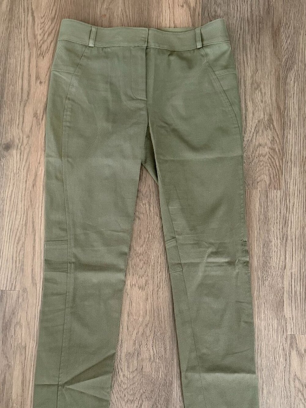 Veronica Beard Womens Size 2 Olive Green Stretch Slim Ankle Pants Made USA